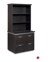 Picture of DMI Pimlico 7021 Laminate Two Drawer Lateral File with Open Bookcase