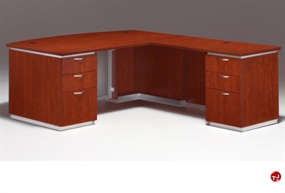 Picture of DMI Pimlico 7021-47B Contemporary Laminate 72" L Shape Bowfront Desk Workstation