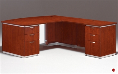 Picture of DMI Pimlico 7021-47B Contemporary Laminate 72" L Shape Bowfront Desk Workstation