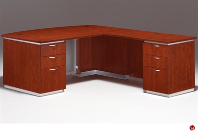 Picture of DMI Pimlico 7021-47B Contemporary Laminate 72" L Shape Bowfront Desk Workstation