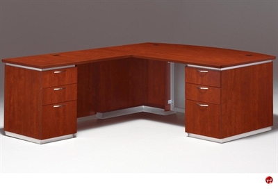 Picture of DMI Pimlico 7021-48B Contemporary Laminate 72" L Shape Bowfront Desk Workstation