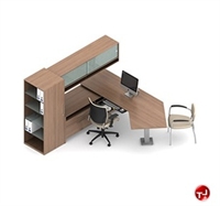 Picture of Global Princeton Contemporary Laminate L Shape Office Desk Workstation, A1V