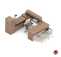 Picture of Global Princeton Contemporary Laminate U Shape Office Desk Workstation, A3J