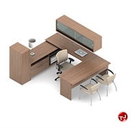 Picture of Global Princeton Contemporary Laminate U Shape Office Desk Workstation, A3M