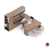 Picture of Global Princeton Contemporary Laminate U Shape Office Desk Workstation, A3R