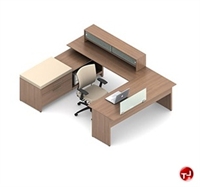Picture of Global Princeton Contemporary Laminate U Shape Office Desk Workstation, A4C