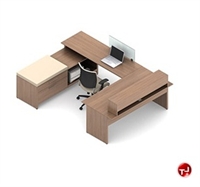 Picture of Global Princeton Contemporary Laminate U Shape Office Desk Workstation, A4E