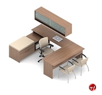 Picture of Global Princeton Contemporary Laminate U Shape Office Desk Workstation, A4G