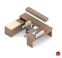 Picture of Global Princeton Contemporary Laminate U Shape Office Desk Workstation, A4I