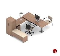 Picture of Global Princeton Contemporary Laminate U Shape Office Desk Workstation, A53D