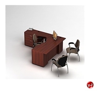 Picture of Global Zira Series Laminate Contemporary L Shape Office Desk Workstation
