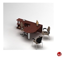 Picture of Global Zira Series Laminate Contemporary L Shape Office Desk 