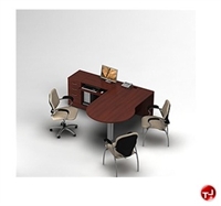 Picture of Global Zira Series Laminate Contemporary L Shape Office Desk Workstation
