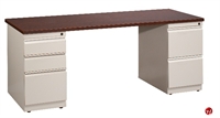 Picture of 24" X 72" Steel Double Pedestal Office Desk