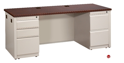 Picture of 30" X 66" Double Pedestal Steel Office Desk Workstation