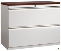 Picture of 2 Drawer Trace Lateral File Cabinet, 36"W with Laminate Wood Top