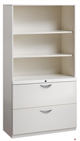 Picture of 2 Drawer Trace Lateral File Cabinet, 36"W Steel with Bookcase Hutch