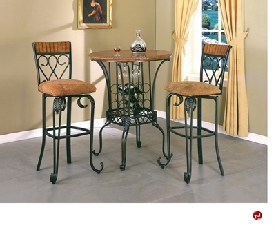 Picture of Crown Mark Alyssa  Bar Table with Swivel Barstools