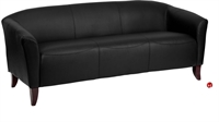 Picture of Brato Black Leather Reception 3 Seat Sofa