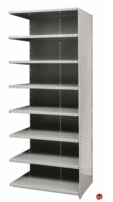 Picture of HOD Heavy Duty 8 Shelf Steel, Add-On 48" x 18" Steel Closed Shelving