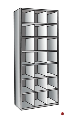 Picture of HOD Starter Metal Bin Shelving Cabinet 12"D, 21 Openings