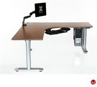Picture of POP 72" L Shape Height Adjustable Computer Desk Workstation
