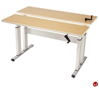 Picture of POP Bi-Level 36" Height Adjustable Computer Training Table, ADA