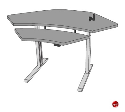 Picture of POP Bi-Level Height Adjustable Computer Training Table