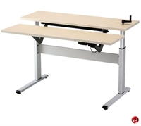 Picture of POP 48" Height Adjustable Computer Training Table, ADA, Keyboard Lift