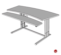 Picture of POP 72" Bi-Level Height Adjustable Computer Training Table
