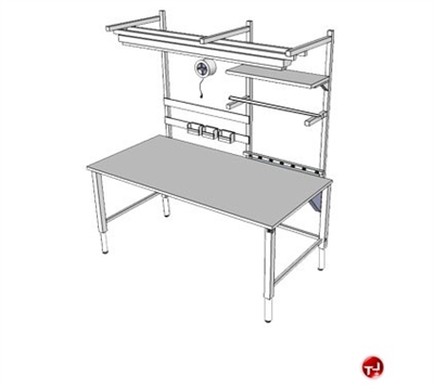 Picture of POP 36" X 60" Height Adjustable ESD Worksbench Workstation