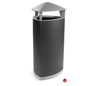 Picture of Magnuson Atrria 26 Gallon Indoor Outdoor Aluminum Waste Basket Receptacle 