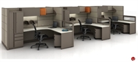 Picture of Maxon Empower Tile Panel System, 6 Person Office Cubicle Cluster Workstation