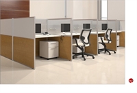 Picture of Milo Cluster of 8 Person Telemarketing Cubicle Office Desk Workstation
