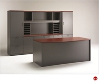 Picture of Milo Executive Office Desk Workstation, Storage Credenza Cabinet