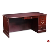 Picture of PAZ 30" x 66" Traditional Single Pedestal Office Desk