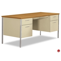 Picture of PAZ Double Pedestal 30" x 60" Steel Teacher Desk
