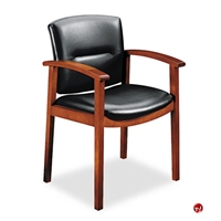 Picture of PAZ Guest Side Reception Black Leather Arm Chair