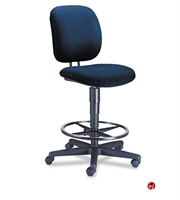 Picture of PAZ Mid Back Office Task Armless Stool Chair, Footring