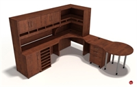 Picture of Peblo 72" L Shape Corner Office Desk Workstation,Overhead Storage