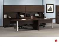 Picture of 2 Person D Top U Shape Office Desk Workstation,Oveheard Storage
