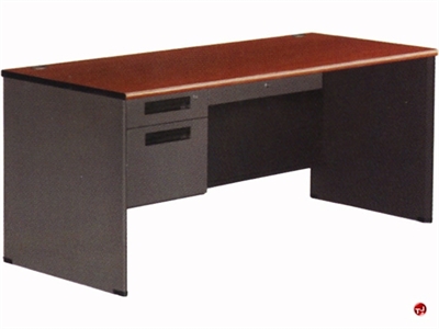 Picture of 30" x 66" Steel Office Desk Workstation, Filing Pedestals