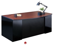 Picture of 60"W Steel Bowfront Double Pedestal Office Desk Workstation