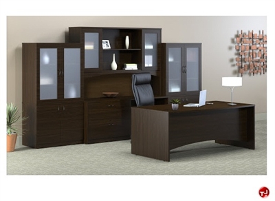 Picture of 72" Excutive Office Desk Workstation, Storage Credenza