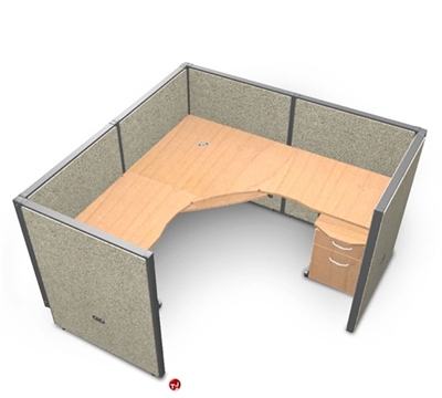 Picture of 72" L Shape Office Desk Cubicle Workstation