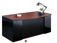 Picture of 72"W Steel Bowfront Double Pedestal Office Desk Workstation