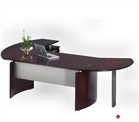 Picture of Contemporary Veneer 72" Desk with Filing Pedetal