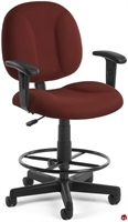 Picture of Office Task Drafting Stool Chair with Arms