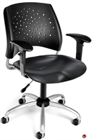Picture of Office Task Plastic Swivel Arm Chair