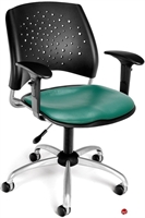Picture of Plastic Swivel Office Task Chair with Arms